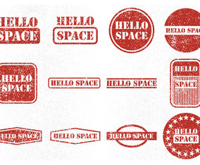 Rubber Stamp Vector Icons