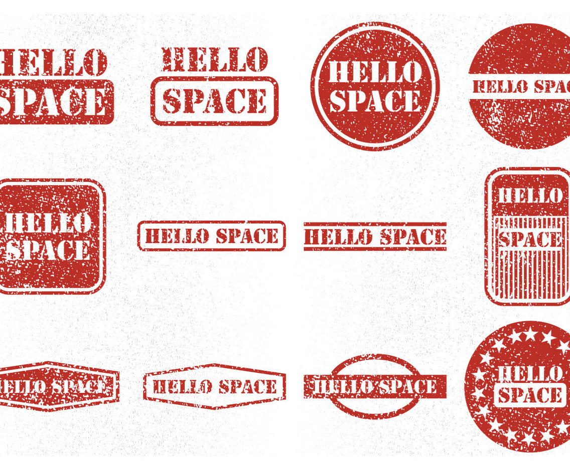 Rubber Stamp Vector Icons