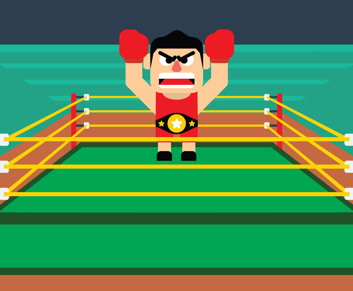 Boxer Holding Championship Belt