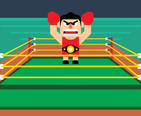 Boxer Holding Championship Belt