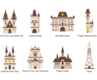 Prague Icons Vector