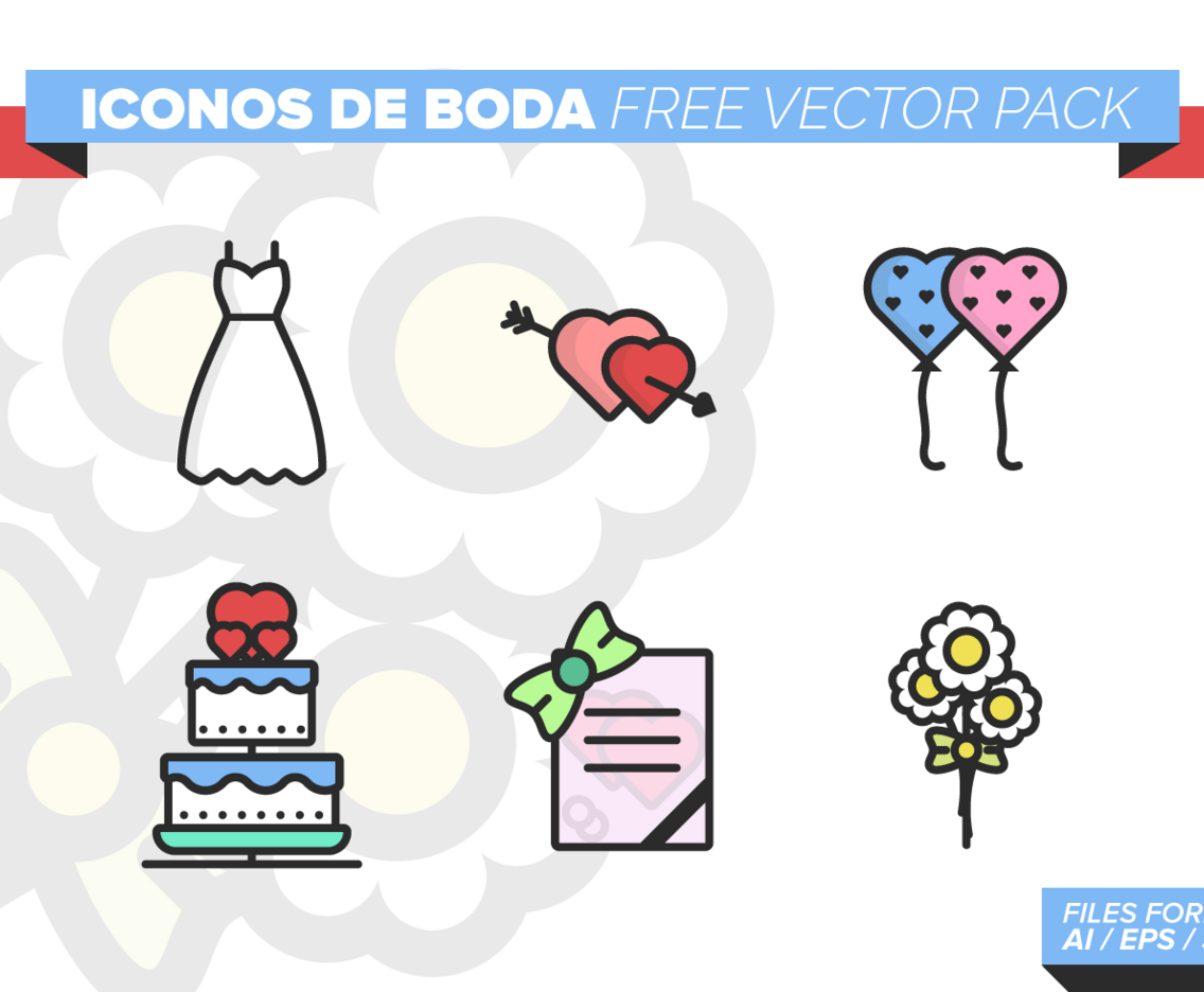 Iconos De Boda Free Vector Pack