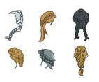 Free Girl Hair Style Collection Vectors