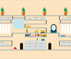 Modern Flat Dressing Room Icons