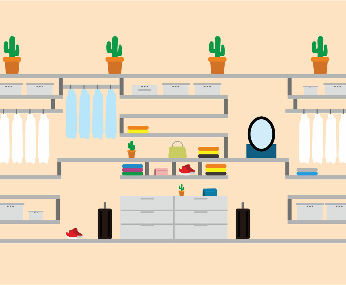 Modern Flat Dressing Room Icons