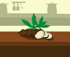 Cassava Pieces Free Vector