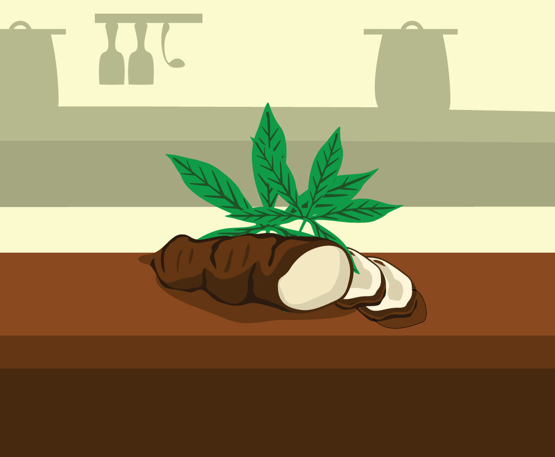 Cassava Pieces Free Vector