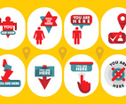You Are Here Vector Icons