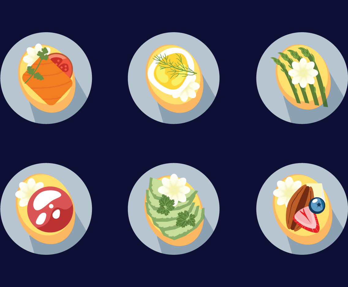 Canapés Vector Set