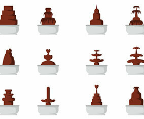 Set Of Chocolate Icon Vectors