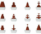 Set Of Chocolate Icon Vectors