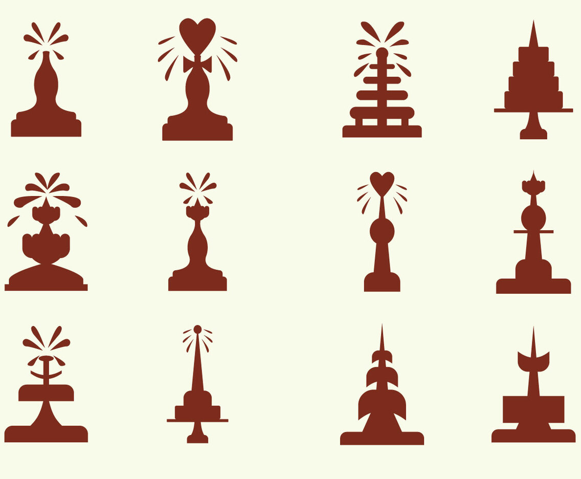 Fun Chocolate Fountain Vector Icons