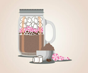 Hot Chocolate Mix Vector