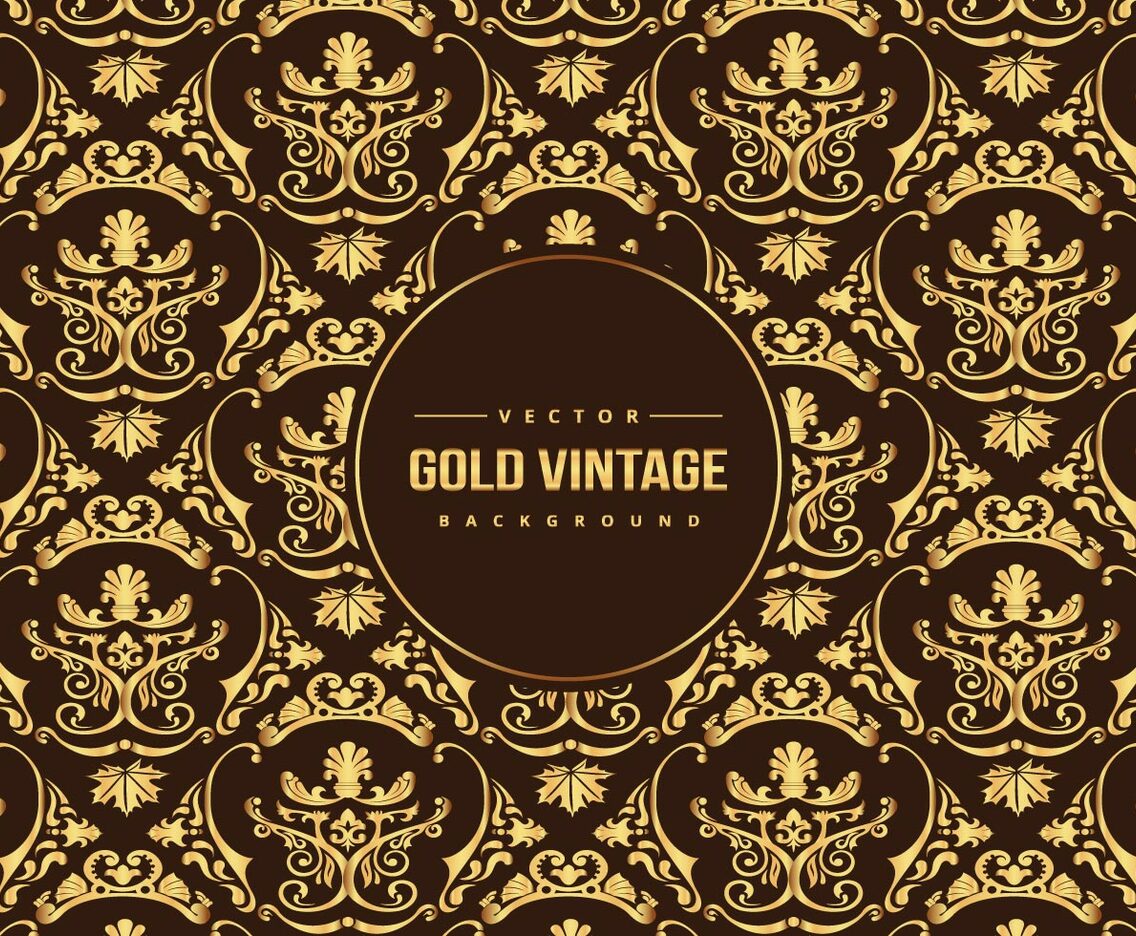 Gold Vintage Pattern Background