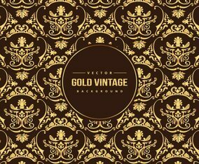 Gold Vintage Pattern Background
