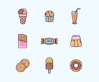 Chocolate Sweets  Drinks Vector Set