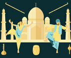 Indian Folk Dance Vector