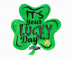 Green St. Patricks Day Watercolor Clover Card