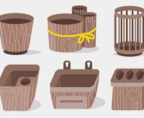 Woden Pen Holder Stationery Office set