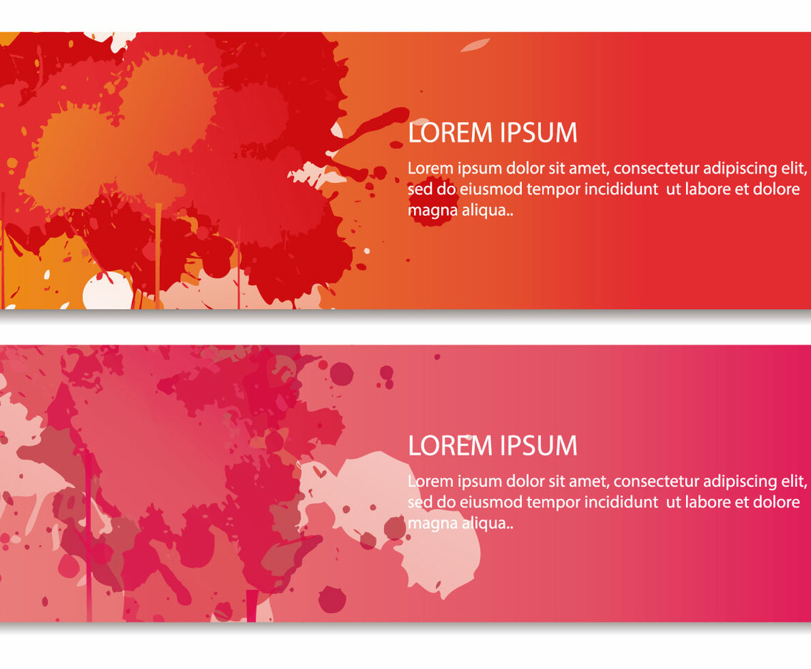 Red Painted Splatter Web Banners
