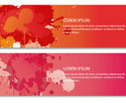Red Painted Splatter Web Banners
