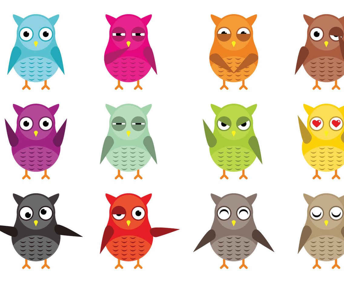 Owl Vector Character Vector Pack