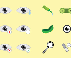 Optometry Icons Vectors