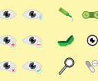 Optometry Icons Vectors