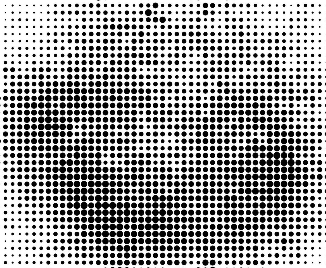 Vector Black Halftone Background