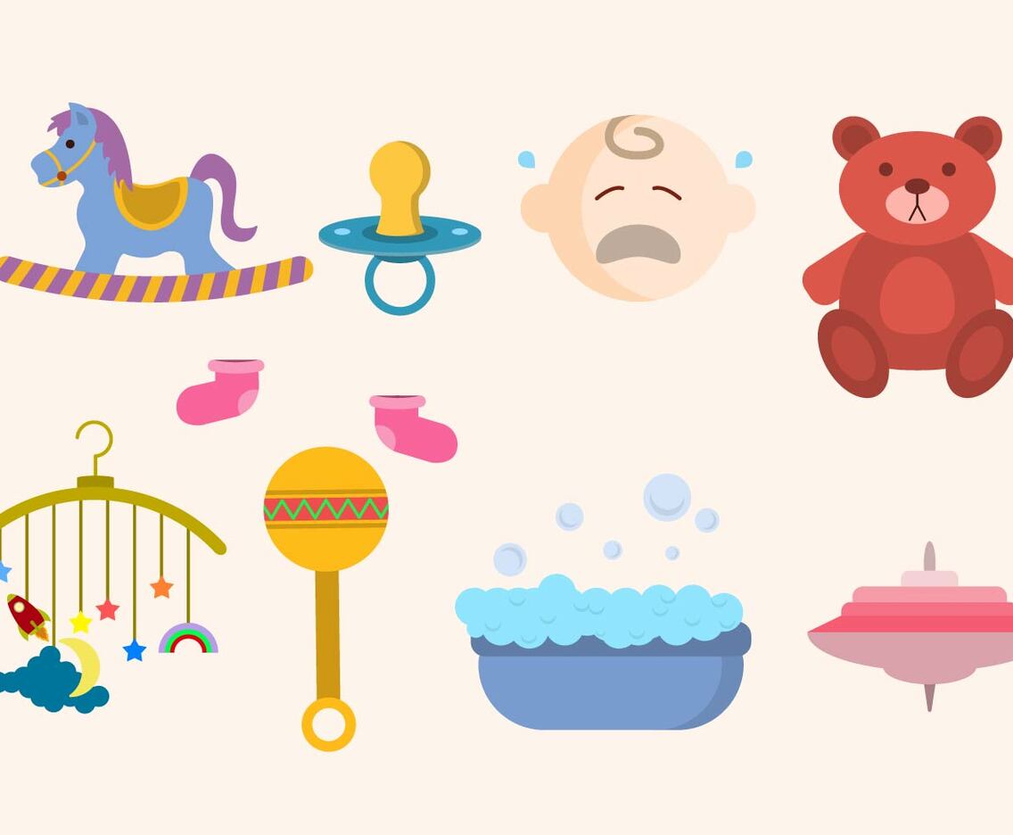 Flat Baby-Themed Vectors