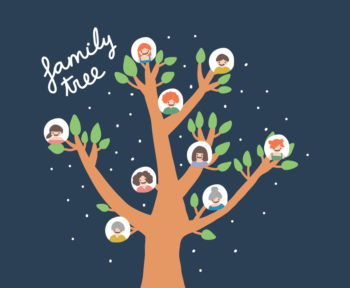 Hand Drawn Familia Tree Vector