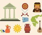 Flat Greece Vectors