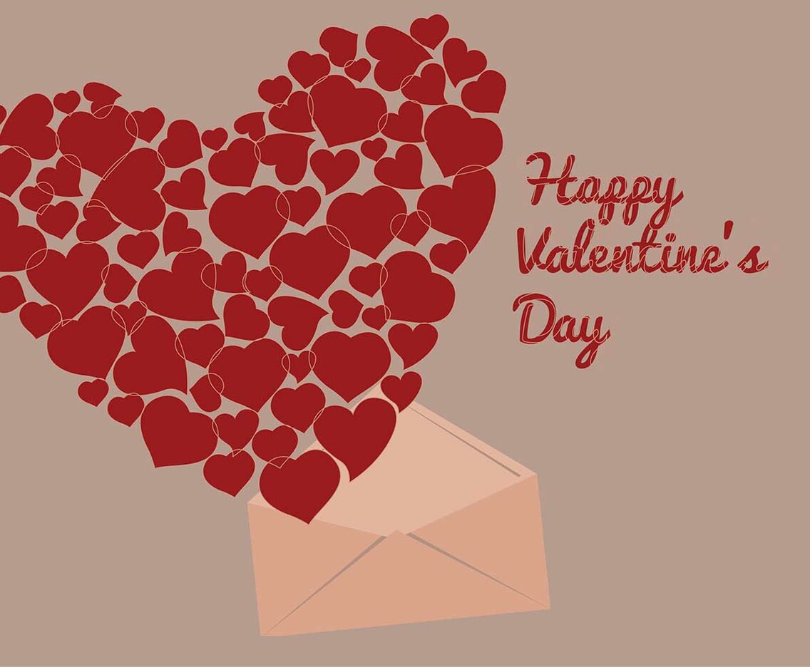 Heart Filled San Valentin Vector