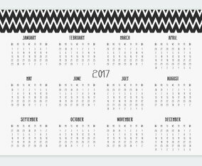 Decorative 2017 Calendar