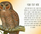 Vintage Owl Text Template