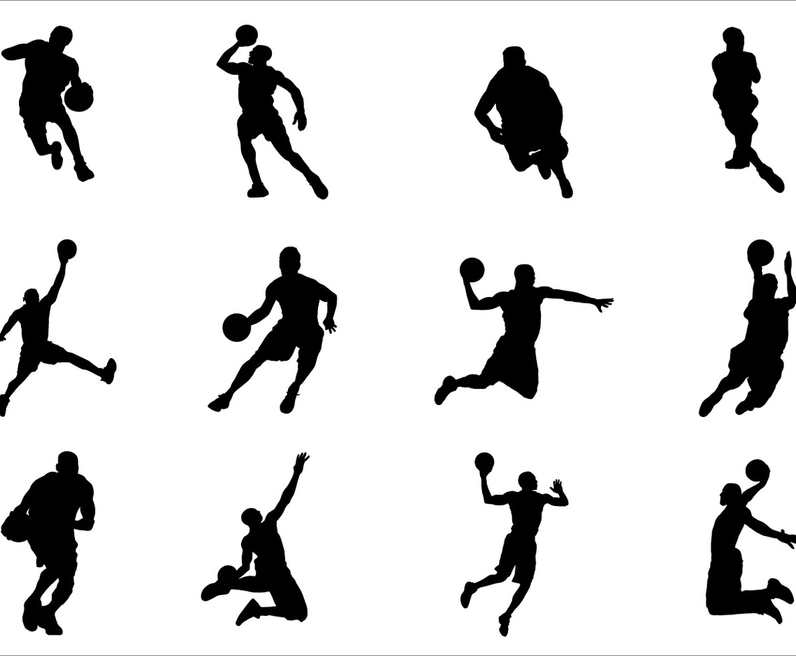 Silhouette of Basketball Vectors