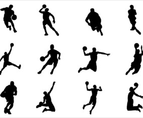 Silhouette of Basketball Vectors