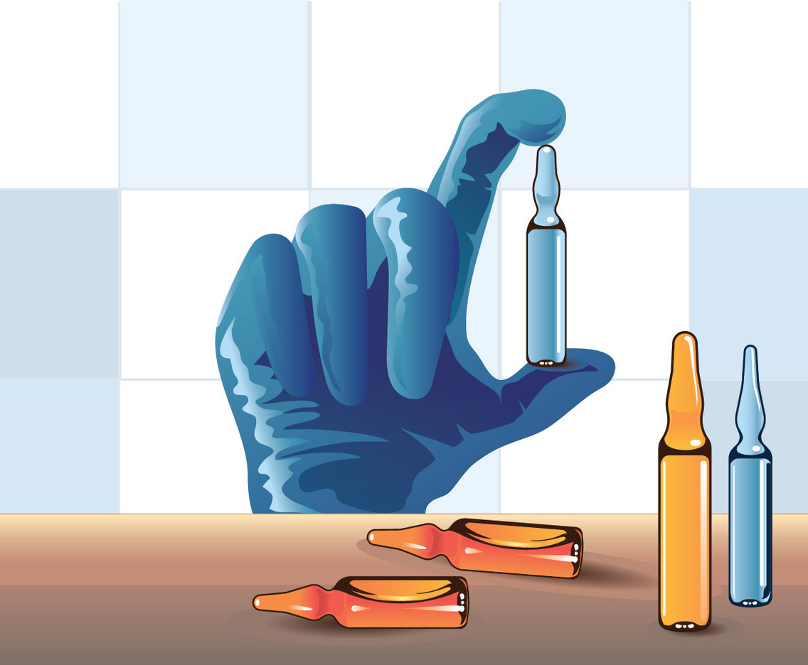 Vaccines Ampoules Vector