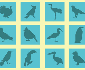 Silhouette Of Birds Vectors