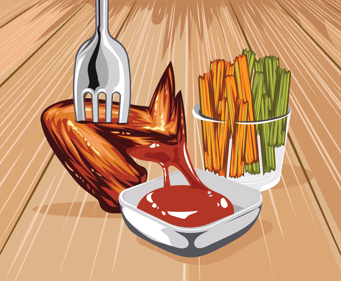 Buffalo Wings  Sauce Vector