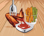 Buffalo Wings  Sauce Vector