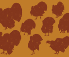Turkeys Silhouettes