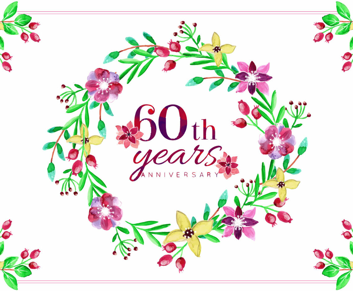 Free Vector 60th Years Anniversary
