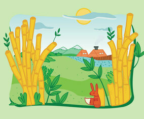 Bamboo Landscape Vector