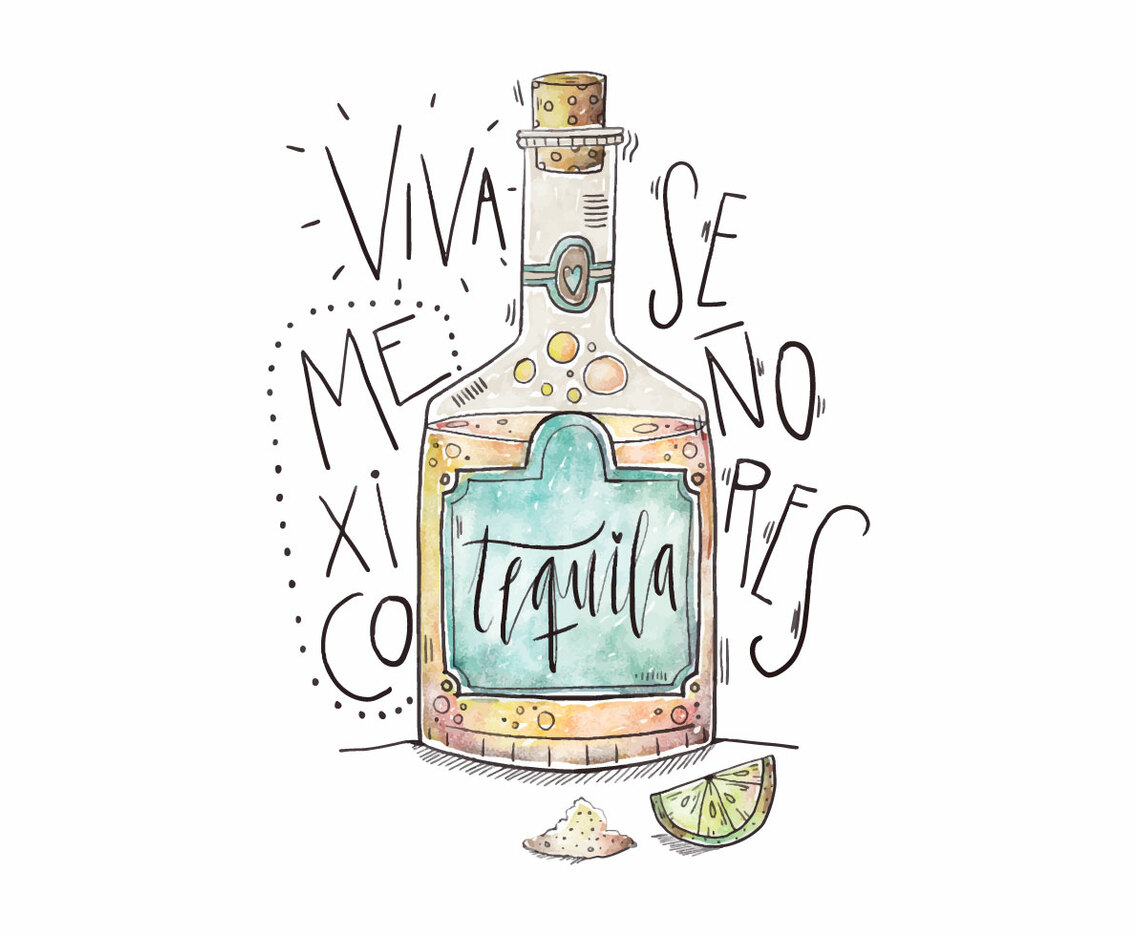 Mexico Tequila Illustration