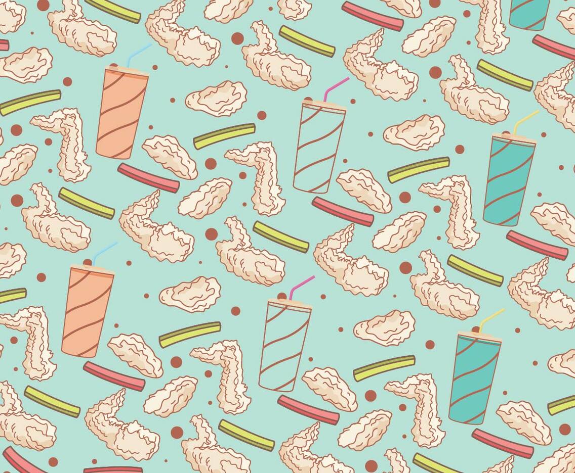 Buffalo Wings Pattern Vector