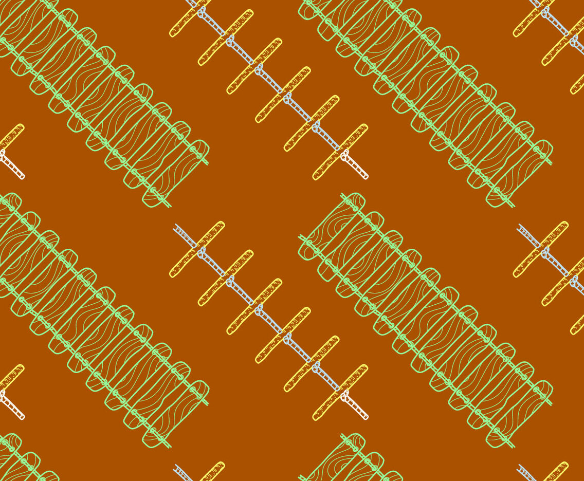 Free Rope Ladder Seamless Pattern Vector Illustration