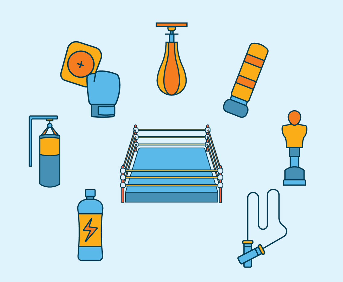 Free Wrestling  Boxing Vector