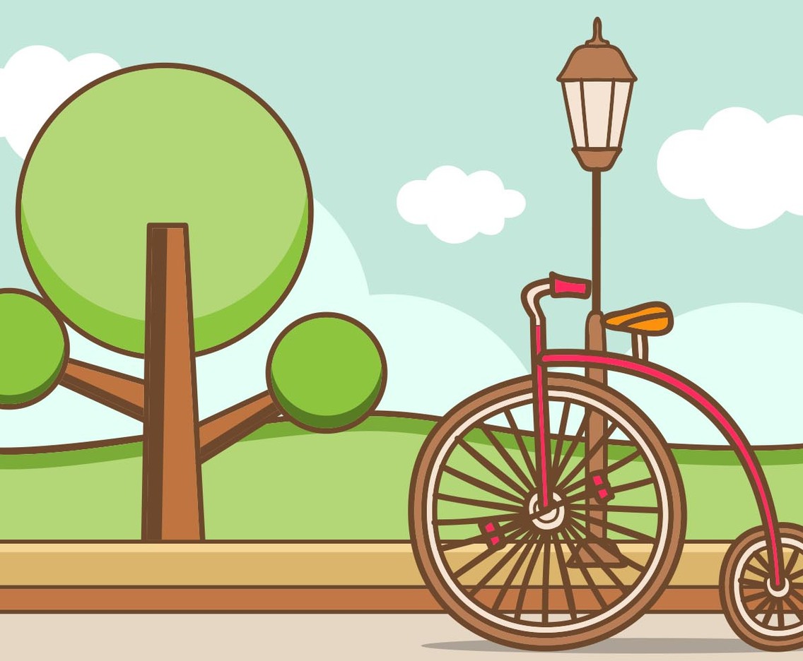 Illustration Of Retro Bicycle