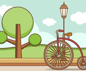 Illustration Of Retro Bicycle